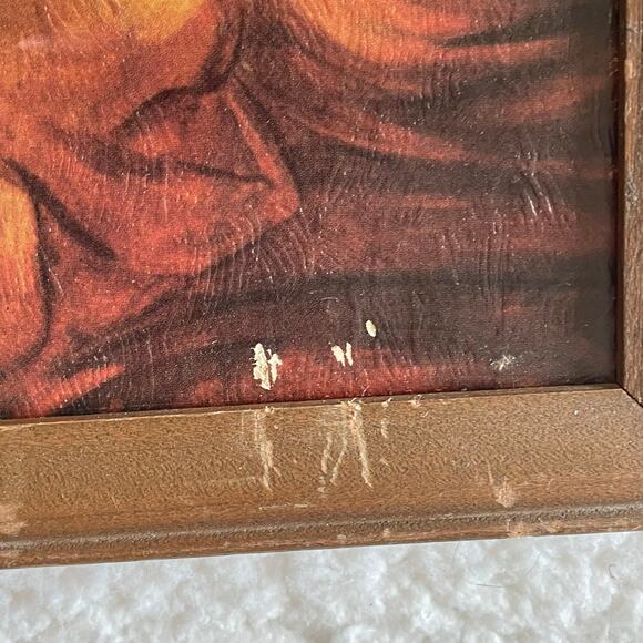 Vintage Fragonard A Young Girl Reading Textured Print Framed Wall Art 14x11 - Picture 3 of 6